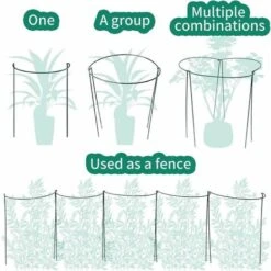 10x Tuteurs Pour Plantes, Piquets Verts Demi-Ronds Support Plantes Plante,Aidez Vos à Pousser - Anneau De Plante Pieux Hortensias,Pivoines,Plantes Vivaces(25cmx40cm), 25x40cm-10 Paquets 8 10x Tuteurs Pour Plantes, Piquets Verts Demi-Ronds Support Plantes Plante,Aidez Vos à Pousser - Anneau De Plante Pieux Hortensias,Pivoines,Plantes Vivaces(25cmx40cm), 25x40cm-10 Paquets -Terre Tendre Soldes Boutique 95824484 4