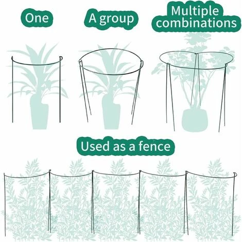 10x Tuteurs Pour Plantes, Piquets Verts Demi-Ronds Support Plantes Plante,Aidez Vos à Pousser - Anneau De Plante Pieux Hortensias,Pivoines,Plantes Vivaces(25cmx40cm), 25x40cm-10 Paquets 4 10x Tuteurs Pour Plantes, Piquets Verts Demi-Ronds Support Plantes Plante,Aidez Vos à Pousser - Anneau De Plante Pieux Hortensias,Pivoines,Plantes Vivaces(25cmx40cm), 25x40cm-10 Paquets – Image 4