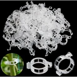 100 Pièces Clips De Support De Plantes, Clips Pour Les Légumes, Pinces à Plantes En Plastique, Clips De Fixation Pour Plantes De Jardin, Clip Pour Tomates, Plants De Vignes, Légumes, Blanc H20