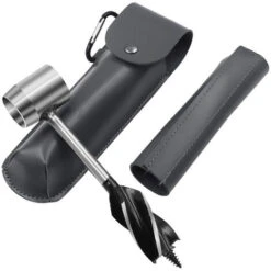 Outil De Survie Manuel 4-edge Tarière Colonie De Tarif Bushcraft Scotch Oeil Hand Toère Exercice Pour Le Travail De Travail Du Travail Du Bois (couleur: Noir)