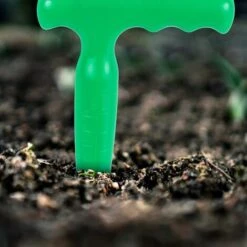 Plantoir En Lot De 3, Plastique, Avec échelle, Poignée En T Pratique, Outil Jardin, Canne à Planter, Vert -Terre Tendre Soldes Boutique 96955522 4