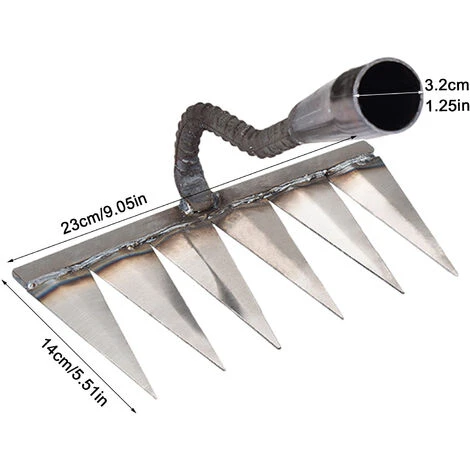 Râteau à Tapis Désherbage Houe Râteau Outil Agricole Désherbage Ripper Outil Agricole Dent Râteau à Ongles Jardinage Outil De Désherbage (5 Dents) 2 Râteau à Tapis Désherbage Houe Râteau Outil Agricole Désherbage Ripper Outil Agricole Dent Râteau à Ongles Jardinage Outil De Désherbage (5 Dents) – Image 2