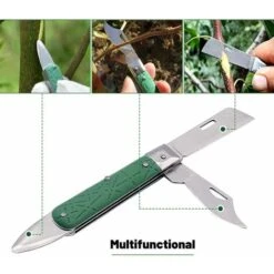 Couteau De Greffage Pliant, Couteau De Greffage, Couteau De Jardin, Couteau Pliable Greffe D'élagage, Couteau Greffe Lame Double, Couteau De Jardinage De Greffage, Outil De Greffage De Jardin -Terre Tendre Soldes Boutique 97260643 3
