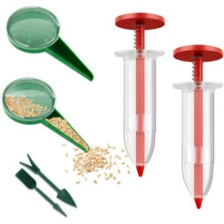 Mini Distributeur De Semis De Graines 6 Pcs Pour Jardin Semis Dibber Et Widger Reutilisable Mini Epandeur De Graines A Main