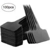 100 Pcs Étiquettes De Plantes En Plastique Étanche Pépinière T-Type Étiquettes De Jardin Marqueurs De Plantes Noires 2.36 "x 3.94"