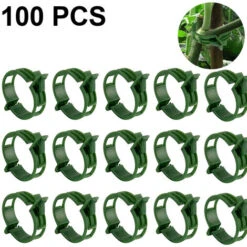 Lot De 100 Clips De Support Pour Plantes, Clips De Support De Jardin, Clips De Jardin, Vigne, Vigne De Tomate, Légumes, Plantes, Treillis Pour Pousser à La Verticale, Rend Les Plantes Plus Saines.