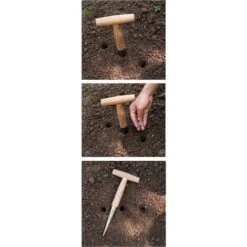 Plantoir à Main Traditionnel En Acier Inoxydable Avec Manche En Bois Léger -Terre Tendre Soldes Boutique 97658136 5