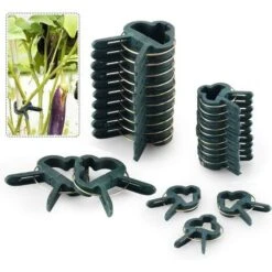 40 PCS Clips De Support Réglable Pour Plantes Caches De Tuteurs De Jardin Structure De Support Attache Pour Jardin, Vigne, Légumes, Tomates( Grands Clips Et Petits Clips).