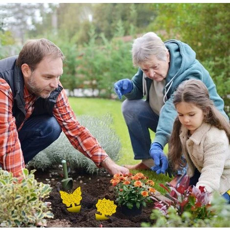 48Pcs Plug-in Piège à Mouches Plaques Jaunes Autocollant Jaune Plante De Protection Contre Les Pucerons, Les Mouches Des Feuilles Et La Vermine 5 48Pcs Plug-in Piège à Mouches Plaques Jaunes Autocollant Jaune Plante De Protection Contre Les Pucerons, Les Mouches Des Feuilles Et La Vermine – Image 5