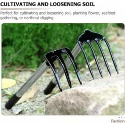 Râteau à Griffes à Main à Quatre Dents Barre En Acier Râteau De Plage écrou Marteau Râteau à Creuser Pour Jardinage épandage De Paillis En Vrac - Paquet De 4 9 Râteau à Griffes à Main à Quatre Dents Barre En Acier Râteau De Plage écrou Marteau Râteau à Creuser Pour Jardinage épandage De Paillis En Vrac - Paquet De 4 -Terre Tendre Soldes Boutique 98873335 5