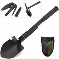 Mini-Portable Pelle Pliante Militaire Et Multi-Outils Pour Le Camping,la Survie En Plein Air,la Randonnée,la Chasse,l'expédition,Le Jardinage