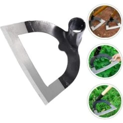 Houe De Jardinage Outil à Main De Jardinage En Acier Houe De Creusement Outil De Désherbage Extérieur Ferme Balcon Accessoires De Plantation -Terre Tendre Soldes Boutique 99454272 5